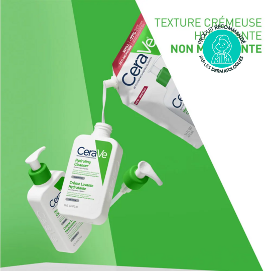 Cerave Crème Lavante hydratante visage et corps eco-recharge 473 ml