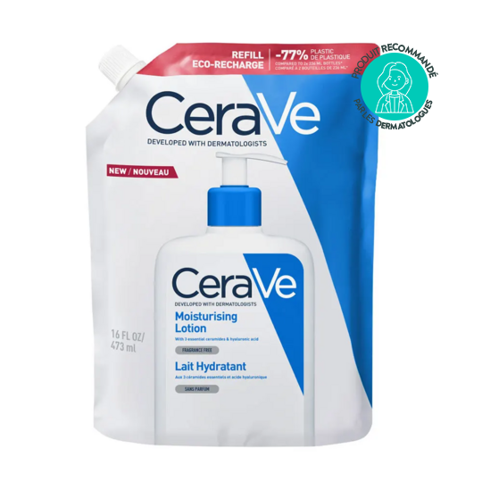 Cerave Body Eco Recharge lait hydratant visage et corps peaux sèches à très sèches 473 ml