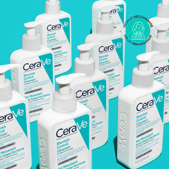 Cerave Gel Moussant anti-imperfections visage 473 ml - Soin Nettoyant pour peaux à tendance acnéique