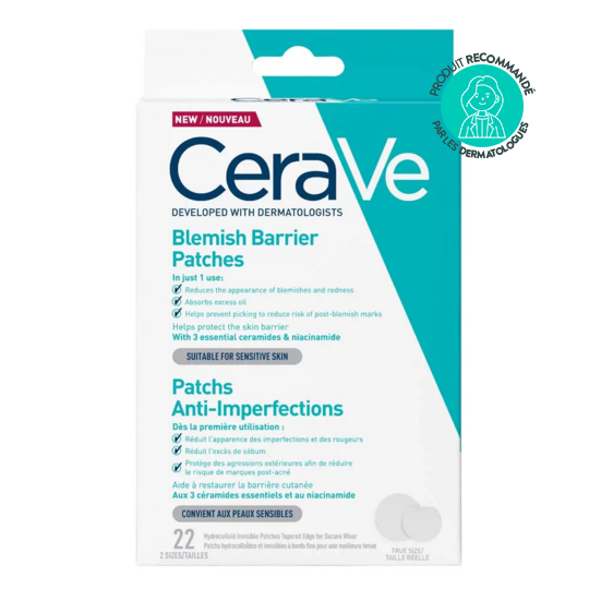 Cerave Patchs anti-imperfections 22 patchs - Action ciblée sur les boutons