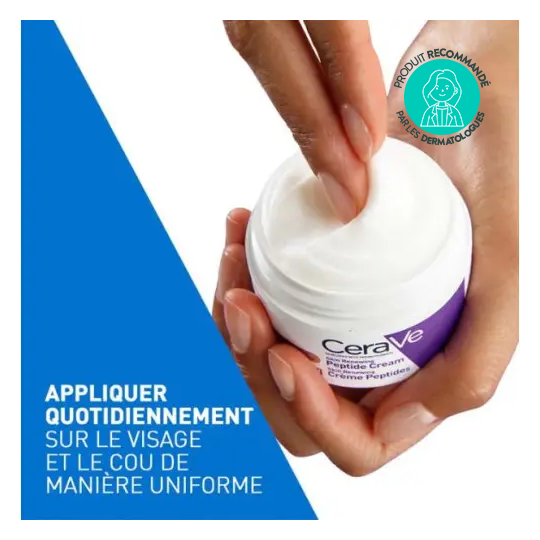 CeraVe skin renewing crème peptides 48 g — soin anti-âge lissant et raffermissant premier âge