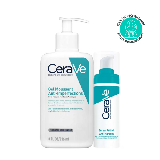 Cerave Trousse SOS anti-marques - Routine Anti-imperfections avec stickers offerts