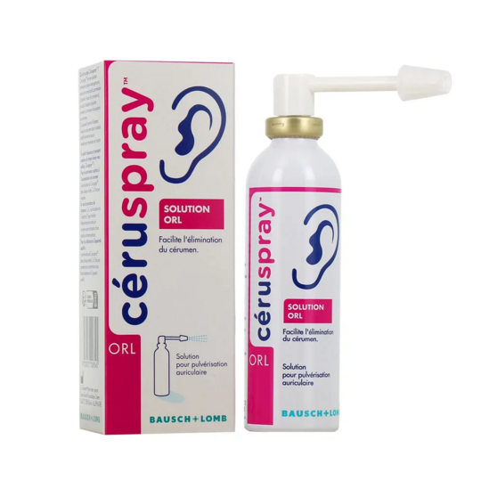 Bausch & Lomb Ceruspray Solution pour pulvérisation auriculaire 50 ml – Nettoyage et confort de l’oreille