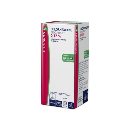 Biogaran Chlorhexidine bain de bouche 0,12 % 200 ml – Gingivite, infection buccale, médicament sans ordonnance