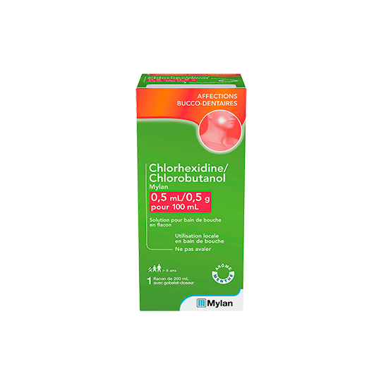 Chlorhexidine / Chlorobutanol - Bain de Bouche - 200 ml