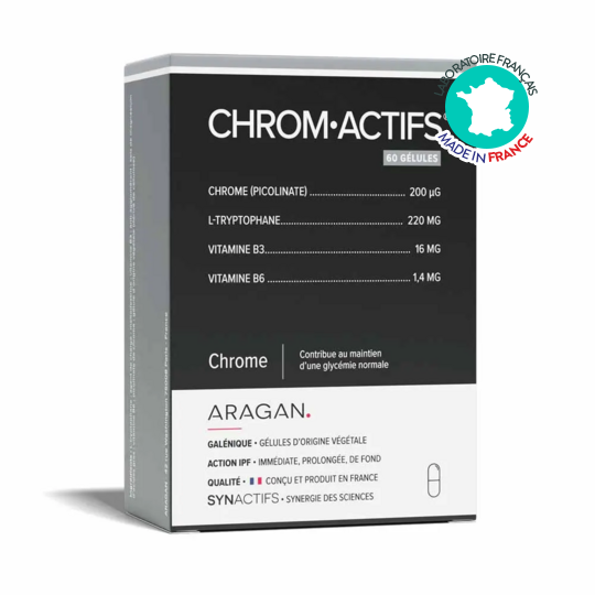 ChromActifs Aragan 60 gélules – Glycémie normale, satiété et contrôle des envies sucrées