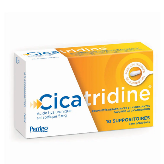 Cicatridine Suppositoires Acide Hyaluronique 5 mg x10 – Hémorroïdes et fissures anales