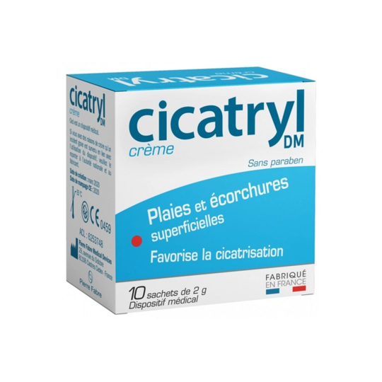 Cicatryl 10 sachets – Crème pour plaies et brûlures superficielles