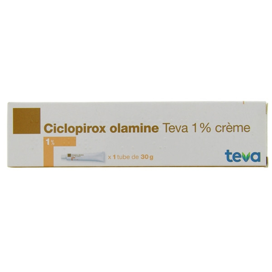 Ciclopirox Olamine Teva 1 % crème 30 g – Traitement mycose cutanée antifongique