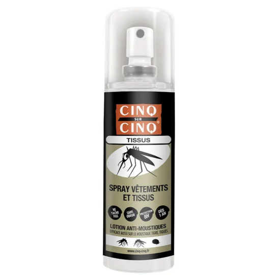 Cinq sur cinq Tissus Spray Anti-moustiques Vetements 100 ml