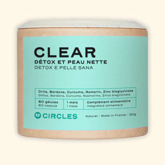 Circles Clear 60 gélules cure peau à imperfections et acné hormonale