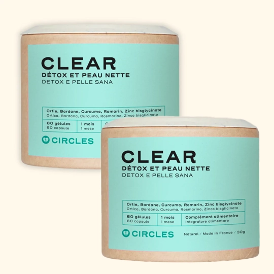 Circles Clear Acné 2 mois 120 gélules cure peau à imperfections