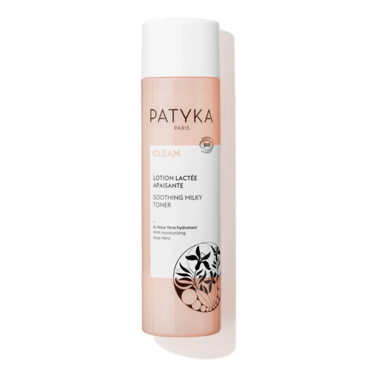 Patyka Clean Lotion Lactée Apaisante Bio 200 ml – Lotion tonique hydratante et apaisante pour le visage
