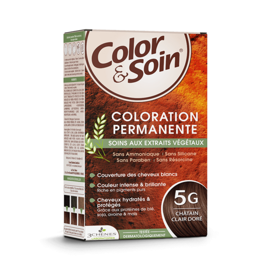 Color & Soin coloration châtain clair doré 5G 135 ml – Coloration permanente soin