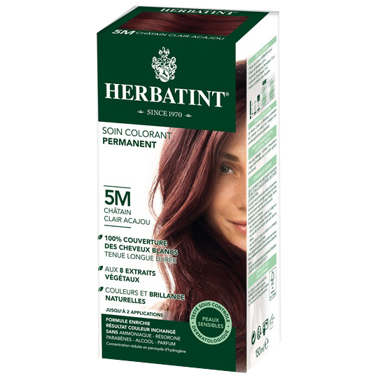 COLORATION - Cheveux 5M Châtain Clair Acajou - 150 ml