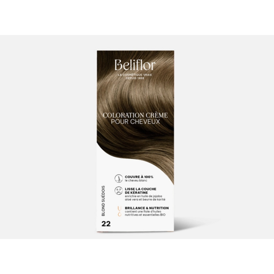 Beliflor coloration crème gourmande N°22 Blond Suédois 135 ml