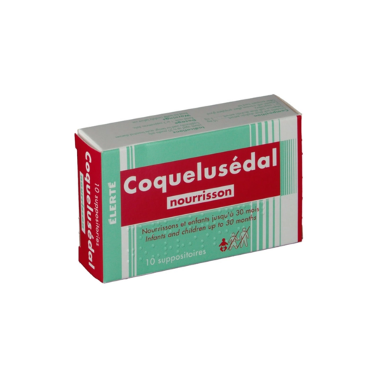 Coquelusédal Nourrisson 10 suppositoires – Médicament pour toux irritative du nourrisson
