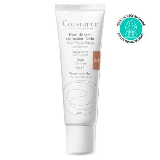 COUVRANCE - Fond de Teint Correcteur Fluide Doré SPF20 - 30 ml
