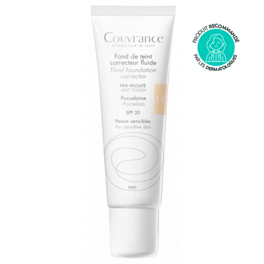 COUVRANCE - Fond de Teint Correcteur Fluide Porcelaine SPF20 - 30 ml