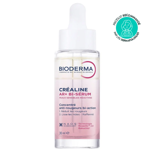 Bioderma Créaline AR+ bi-sérum anti-rougeurs et anti-âge 30 ml – Peaux sensibles réactives