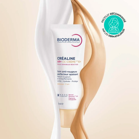 Bioderma Créaline AR+ CC crème SPF50+ teinte claire 40 ml – Peaux sensibles réactives