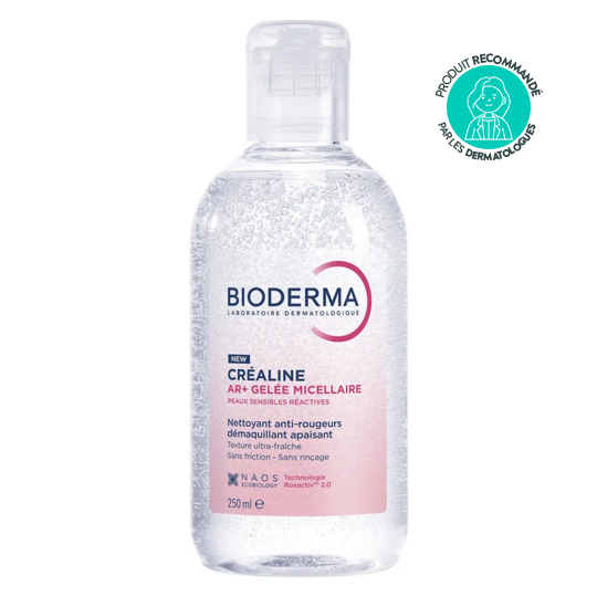 Bioderma Créaline AR+ gelée micellaire anti-rougeurs 250 ml – Peaux sensibles réactives