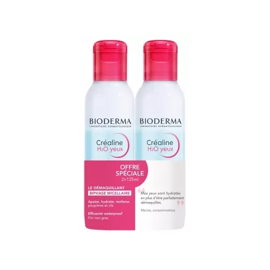 Bioderma Créaline H2O yeux Biphasé 2x125 ml