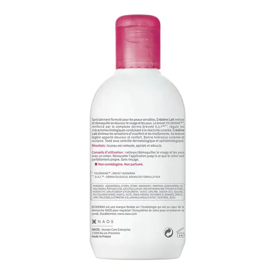 Bioderma Créaline Lait Démaquillant Apaisant Peaux Sensibles 250 ml
