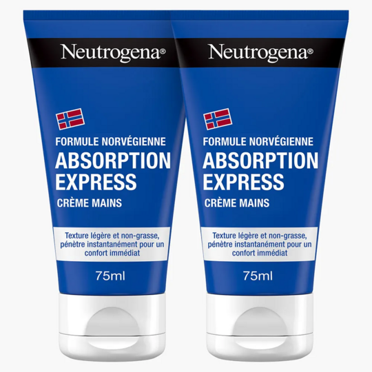 Neutrogena Absorption Express - Crème Mains Hydratante 2 x 75 ml