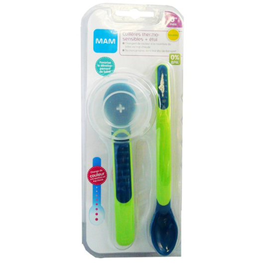 Cuillères Thermo-Sensibles - Lot de 2 cuillères + Etui