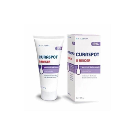 Curaspot Gel 5 % 100 g – Traitement contre l’acné légère à modérée