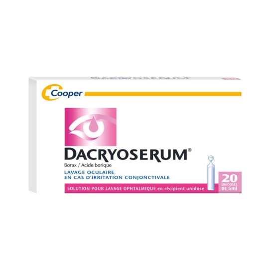 Dacryosérum Irritation Conjonctivale 20 unidoses 5 ml – Solution pour lavage oculaire