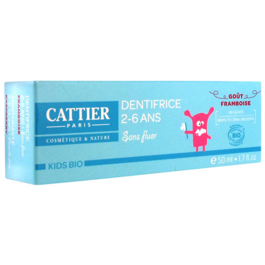 Dentifrice Bio Enfants 2 - 6 ans - Goût Framboise - 50 ml