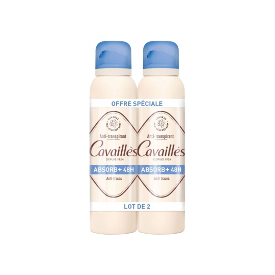 Déodorant ABSORB+ 48H Spray Anti-Traces - Lot de 2 x 150 ml