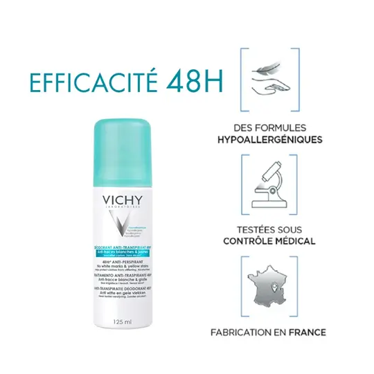 Vichy Déodorant Anti-Transpirant 48H Anti-Traces Spray 125 ml