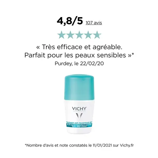 Vichy Traitement Anti-Transpirant 48H Anti-Traces 50 ml