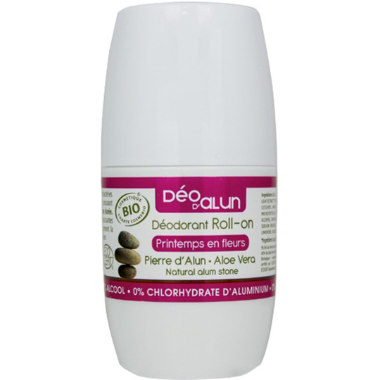 Déodorant Roll-On à la Pierre d'Alun Printemps en Fleurs - 50 ml