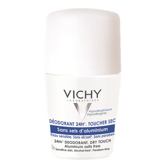 Vichy Déodorant Toucher Sec Sans Sels d'Aluminium 24H Roll-On 50 ml