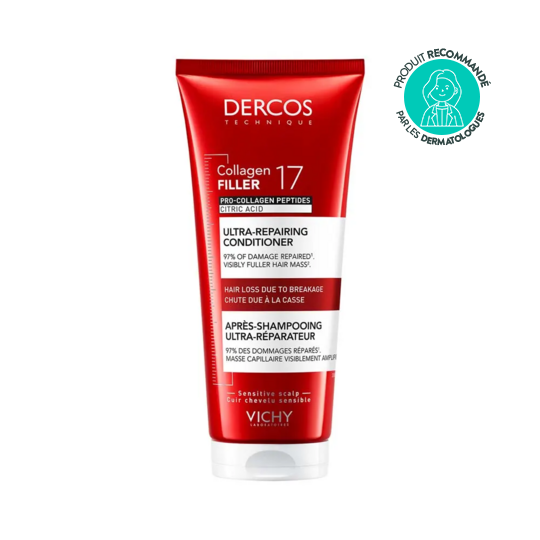 Vichy Dercos Collagen Filler 17 Après-shampooing ultra-réparateur cheveux 200 ml
