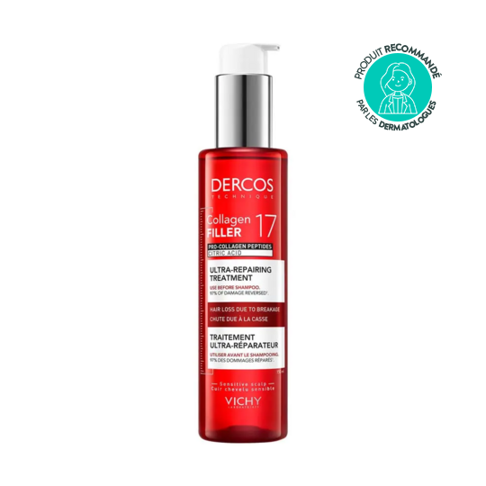 Vichy Dercos Collagen Filler 17 Pré-shampoing fortifiant réparateur cheveux 150 ml