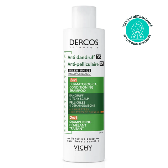 Vichy Dercos Shampooing 2en1 Anti-Pelliculaire DS et Démêlant 200ml