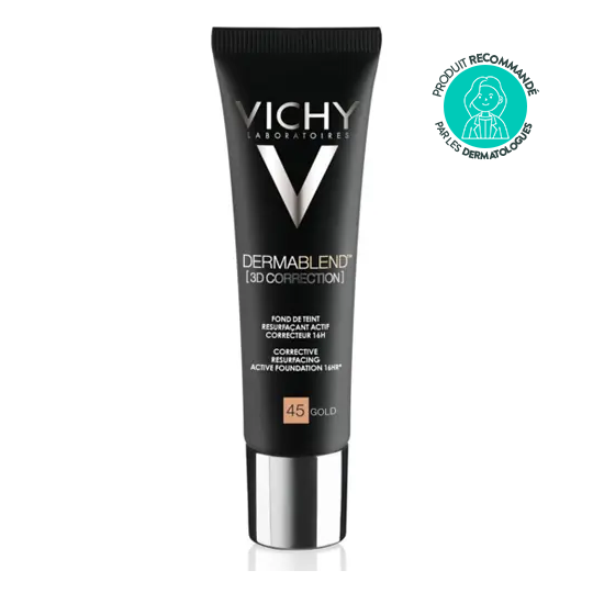 Vichy Dermablend 3D Correction Fond de Teint Fluide Correcteur 16H Gold N°45 30 ml