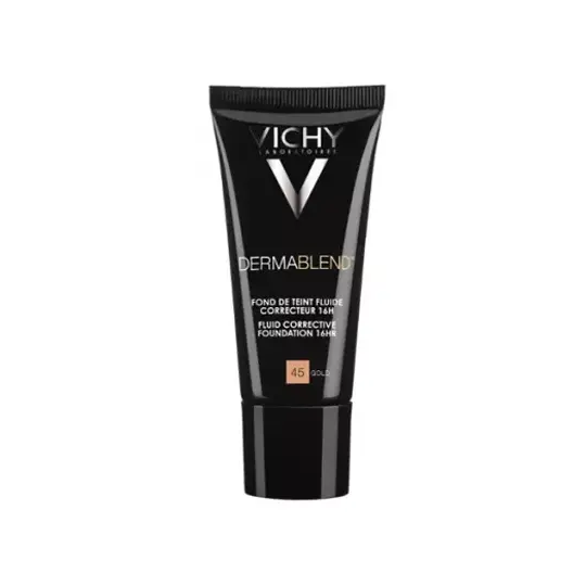 Vichy Dermablend Fond de Teint Fluide Correcteur 16H Gold N°45 30 ml