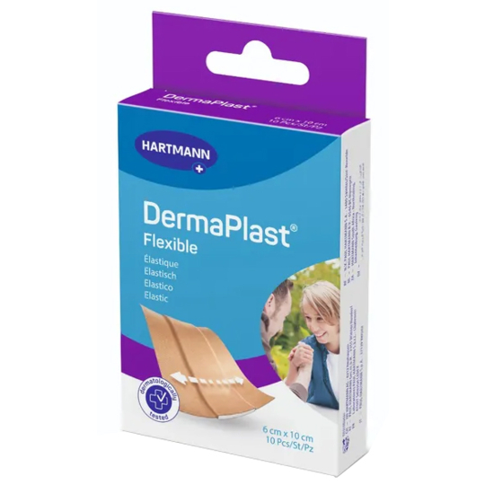 DERMAPLAST - Pansement Flexible - 10 Unités 6x10 cm