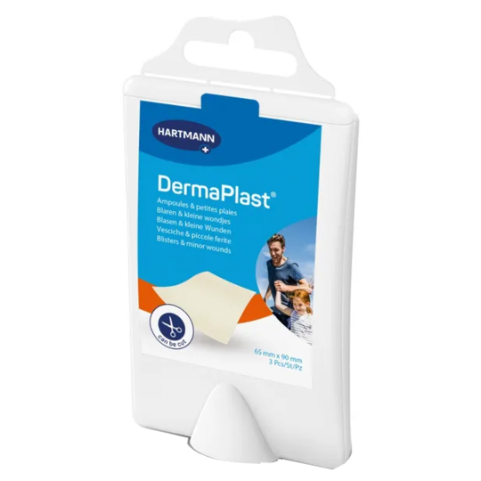 DERMAPLAST - Pansement pour Ampoules et Petites Plaies 65   mm x 90 mm - 3 Unités