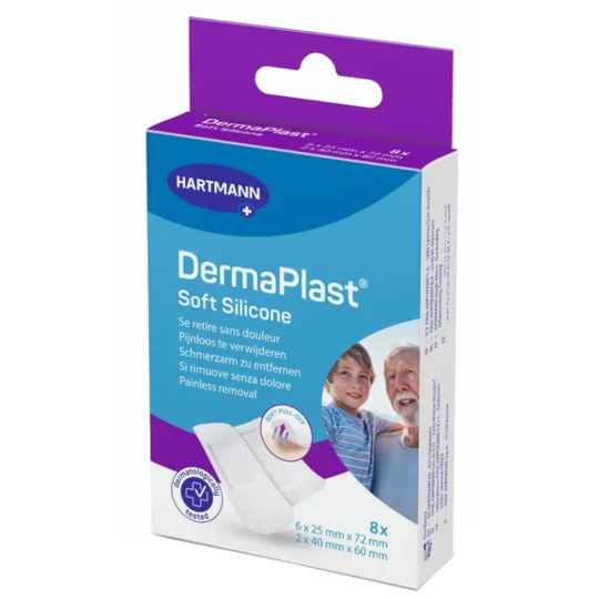 DERMAPLAST - Pansement Soft Silicone - 8 Pansements