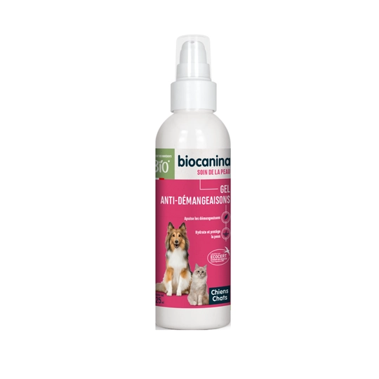 Biocanina Gel Anti-Démangeaisons Bio 125 ml – Apaisement cutané chien & chat