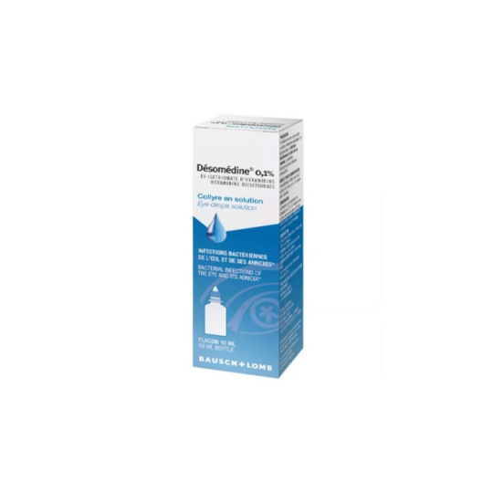 Bausch & Lomb Esomedine Collyre Antiseptique 0,1 % – 10 ml – Médicament pour désinfecter l’œil