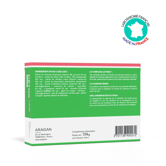 Détox 7 Jours Aragan 14 gélules – Détoxification de l’organisme et soutien du foie