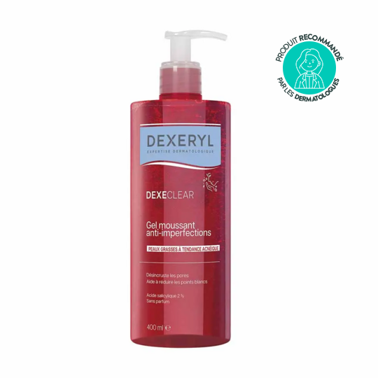Dexeryl Dexeclear Gel Moussant Anti-Imperfections 400 ml – Peau grasse, boutons et pores